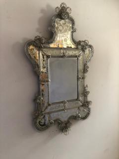 Venetian Antique Ornate Etched Decorative Mirror - 1366339
