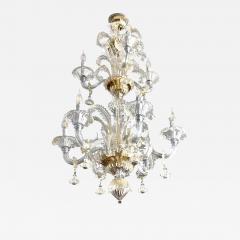 Venetian Baroque Style 9 Light Crystal Pure Gold Murano Glass Modern Chandelier - 1865110