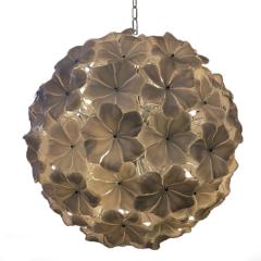 Venetian Beige Flowers Murano Style Glass Sputnik Chandelier - 4445908