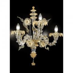 Venetian Ca Rezzonico Murano Glass Gold Wall Sconce - 4602644