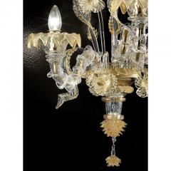 Venetian Ca Rezzonico Murano Glass Gold Wall Sconce - 4602647