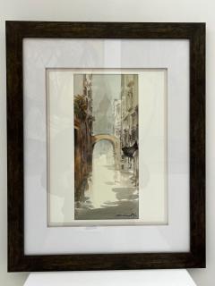 Venetian Canal Watercolor Painting - 4388205
