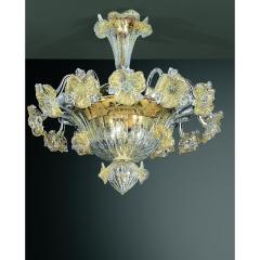 Venetian Floreal Gold Murano Glass Flush Mount - 4378071
