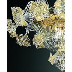 Venetian Floreal Gold Murano Glass Flush Mount - 4378073