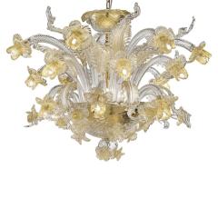 Venetian Floreal Luxury Gold Muarno Glass Chandelier - 4378065