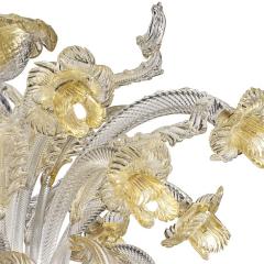Venetian Floreal Luxury Gold Muarno Glass Chandelier - 4378069
