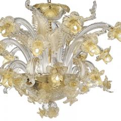 Venetian Floreal Luxury Gold Muarno Glass Chandelier - 4602780