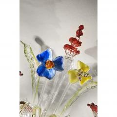 Venetian Floreal Multicolor C Rezzonico Murano Glass Wall Sconce - 4602632