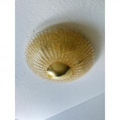 Venetian Gold Graniglia Murano Glass Flush Mount - 4735828
