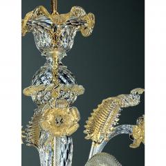 Venetian Hand Blowing Floreal Luxury Gold Leaf Murano Glass Chandelier - 4592125