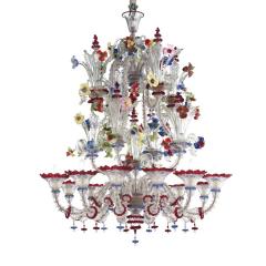 Venetian Imperial Floral C Rezzonico Murano Glass Chandelier - 4350006