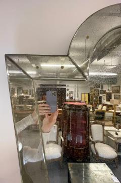 Venetian Key Hole Shaped Beveled Glass Mirror Hollywood Regency Style - 2937667