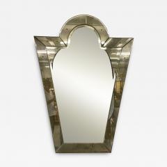 Venetian Key Hole Shaped Beveled Glass Mirror Hollywood Regency Style - 2956901