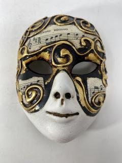 Venetian Laboratory Ceramic Decorative Music Mask Made in Venice - 2572326