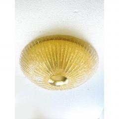 Venetian Lens Amber Graniglia Murano Glass Flush Mount - 4735889