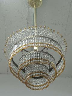 Venetian Mid Century Modern Beaded Glass Pendant or Chandelier 1930 - 1770821