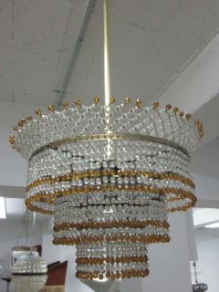 Venetian Mid Century Modern Beaded Glass Pendant or Chandelier 1930 - 1770824