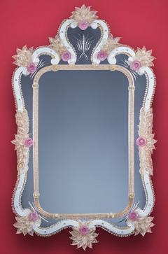 Venetian Mirror Hand Made by Barbini of Murano - 2094864