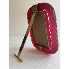 Venetian Red Torchon Murano Glass Picture Frame - 4445855