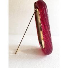 Venetian Red Torchon Murano Glass Picture Frame - 4445857