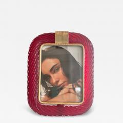Venetian Red Torchon Murano Glass Picture Frame - 4446054