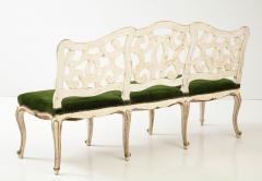 Venetian Rococo Gesso and Silver Gilt Settee - 3690134