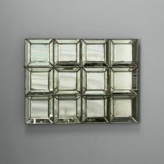 Venetian Shadowbox Wall Mirror Distressed Beveled Glass 21st C  - 3959410