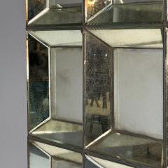 Venetian Shadowbox Wall Mirror Distressed Beveled Glass 21st C  - 3959411