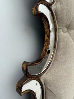 Venetian Style Tufted Mirrored Queen Headboard - 4131274