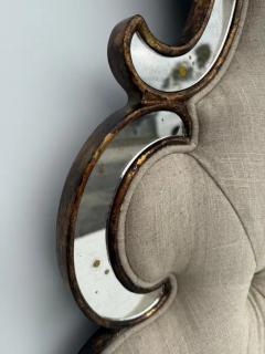 Venetian Style Tufted Mirrored Queen Headboard - 4131299
