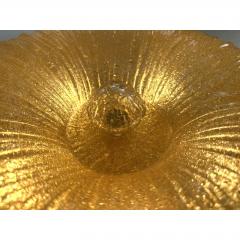 Venetian Vintage Amber Graniglia Budino Murano Glass Flush Mount - 4735896