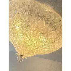 Venetian Vintage Trasparent Graniglia Murano Glass Flush Mount - 4735820