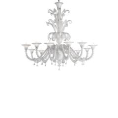 Venetian White C Rezzonico Murano Glass Chandelier - 4350070