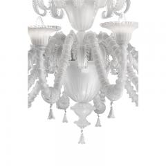 Venetian White C Rezzonico Murano Glass Chandelier - 4602688