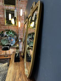 Venetian Wood Oversize Italian Mirror 1950s - 2815550