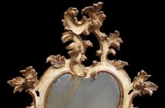 Venetian rococo revival ivory painted and parcel gilt cartouche shaped mirror - 719168