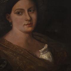 Venetian school painting of the 17th century portrait of Laura Dianti - 3893342