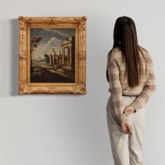 Venetian school painting of the 18th century architectural capriccio - 4216544