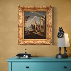 Venetian school painting of the 18th century architectural capriccio - 4216547