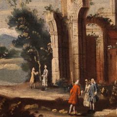 Venetian school painting of the 18th century architectural capriccio - 4216549