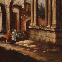 Venetian school painting of the 18th century architectural capriccio - 4216554