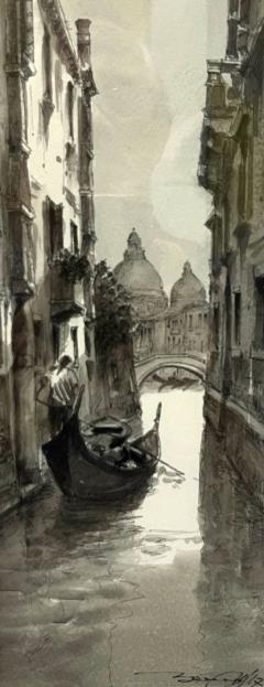 Venice Watercolor Painting - 4388179