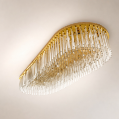 Venini Manufacture Monumental Triedro Chandelier by Venini Italy Mid 20th Century - 4637135