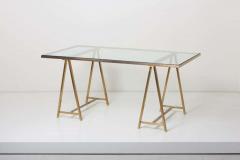 Vereinigte Werksta tten Brass and Glass Desk or Dining Table by Vereinigte Werkst tten M nchen Germany - 1290636