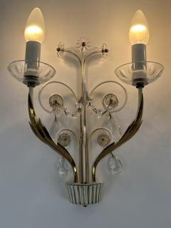 Vereinigte Werksta tten Set of Two Elegant Brass Glass Sconces by Vereinigte Werkst tten 1960s - 4541155