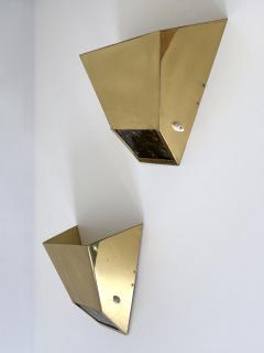 Vereinigte Werksta tten Set of Two Elegant Mid Century Brass Sconces by Vereinigte Werkst tten 1970s - 4366843