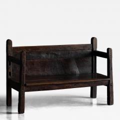 Vernacular Folk Art Wooden Bench Europe 19th Century - 4811211