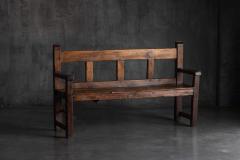 Vernacular Folk Art Wooden Bench Europe 19th Century - 4821488