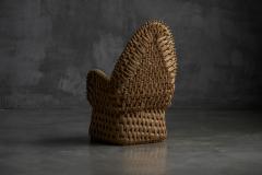 Vernacular Woven Straw Armchair France Early 20th Century - 4529859