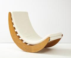 Verner Panton Danish Blond Wood Relaxer Rocking Chair by Vernor Panton For Rosenthal 1970s - 2124598